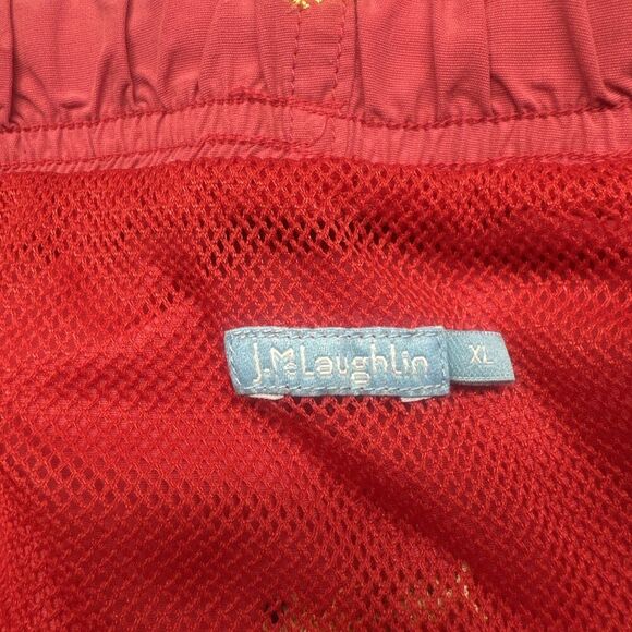J. McLaughlin Swim Trunks Lined Mens XL Pink Fish Embroidered Summer Preppy - Picture 3 of 14